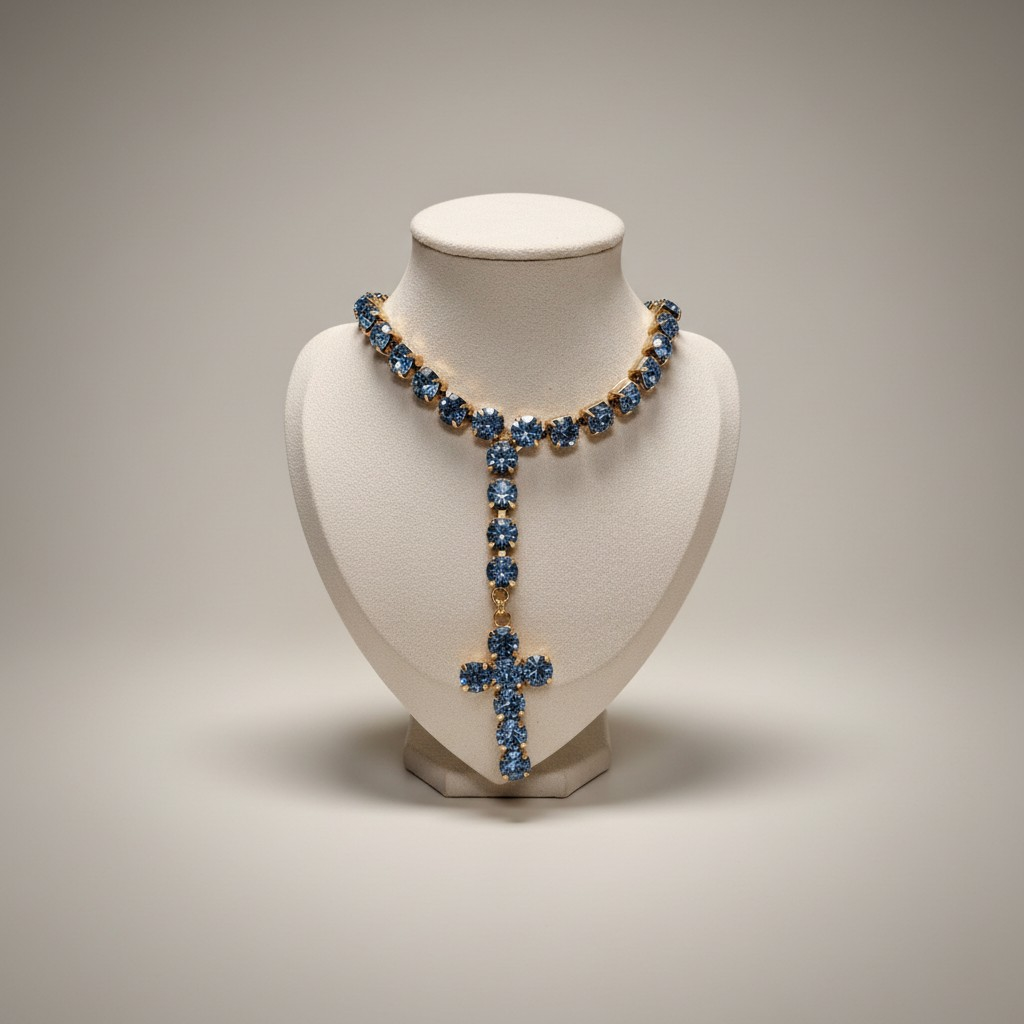 Orecchini croce in Swarovski