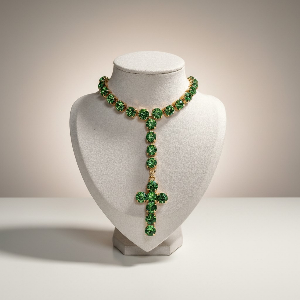 Orecchini croce in Swarovski