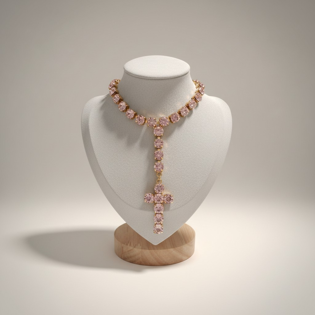 Orecchini croce in Swarovski