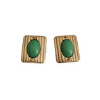 Anello mattonella retro' verde