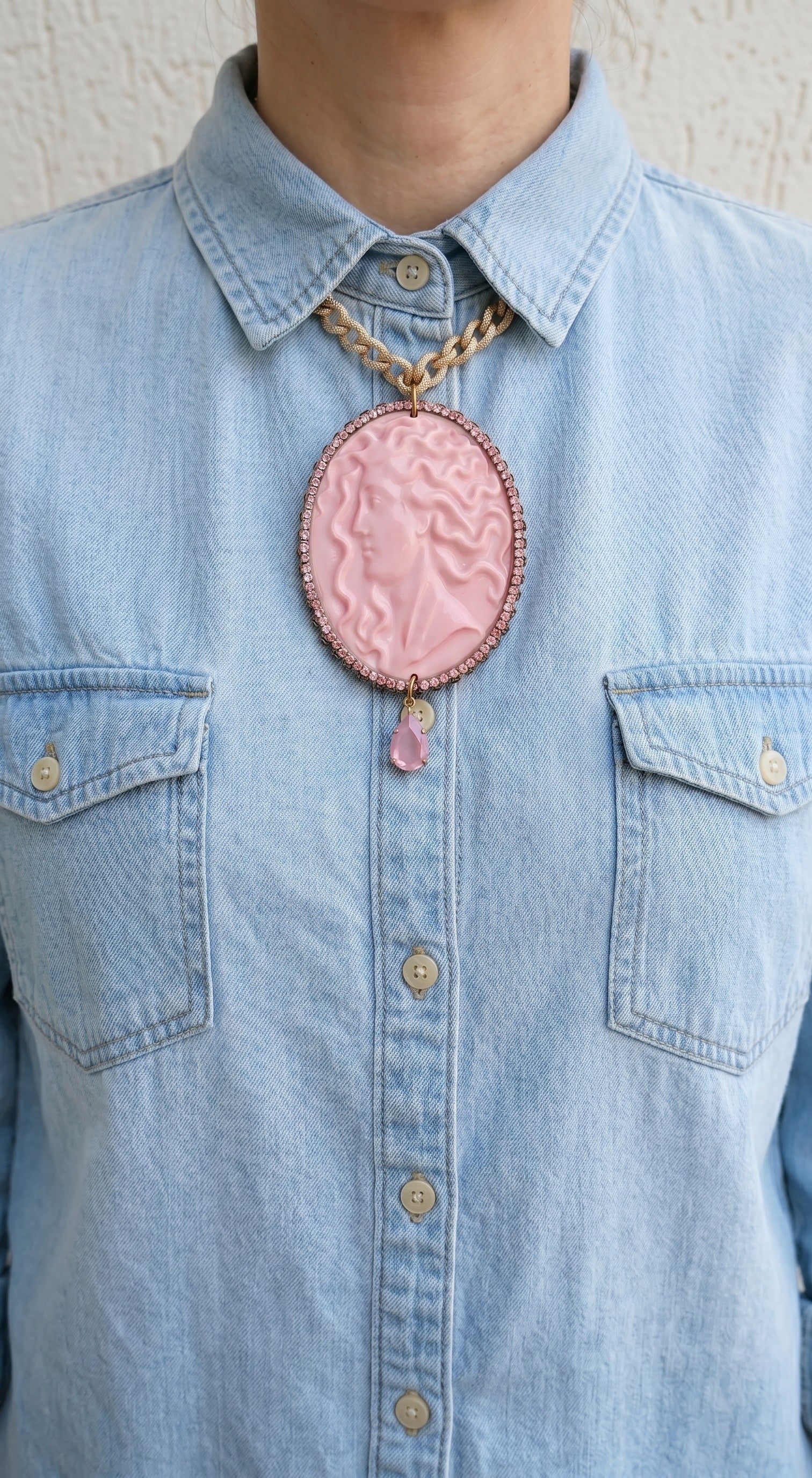 Cammeo Medusa Rosa