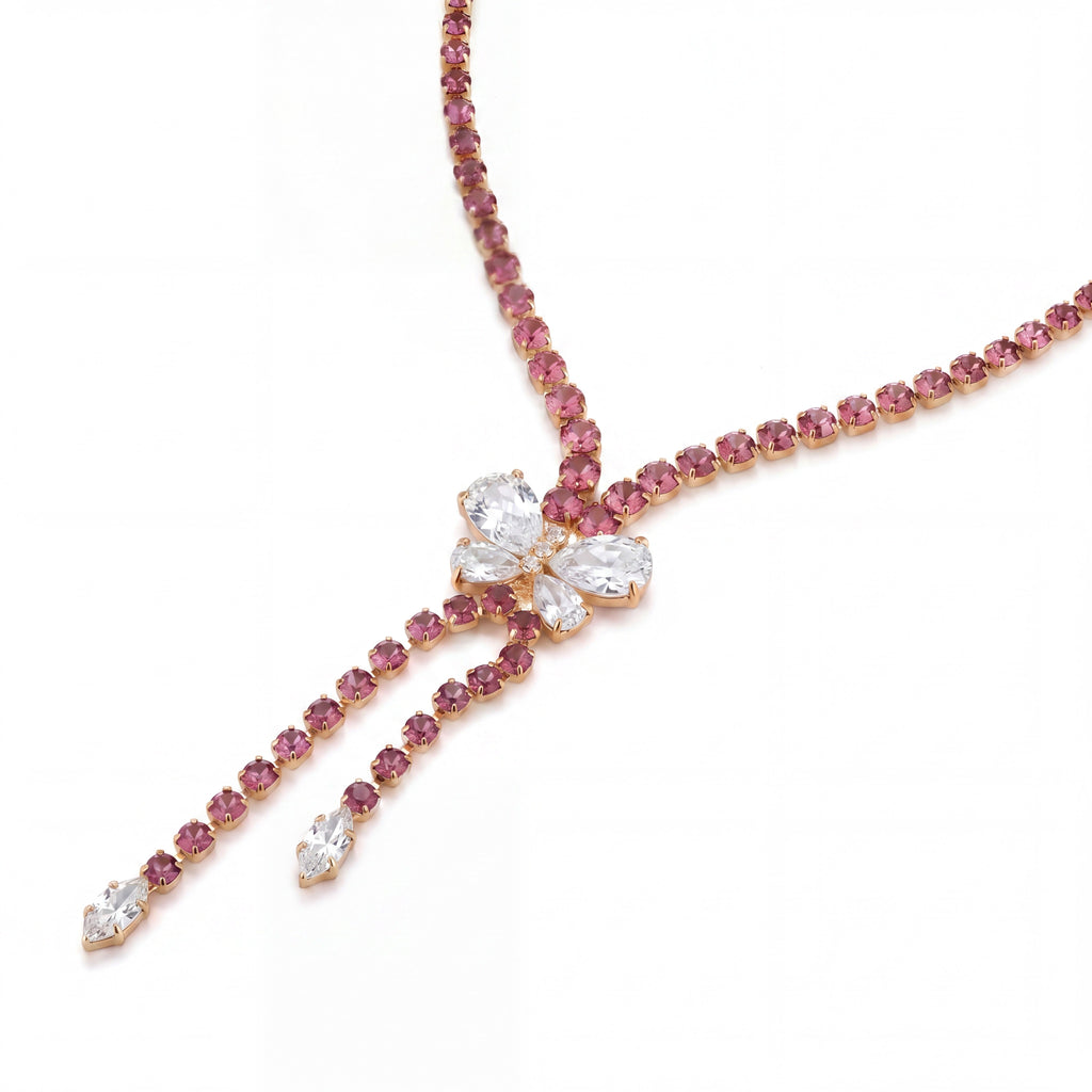 Collana Crisalide in Swarovski e zirconi