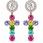 Orecchini croce Emanuela  in 10 colori