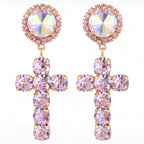 Orecchini croce Emanuela in Swarovski in 10 colori