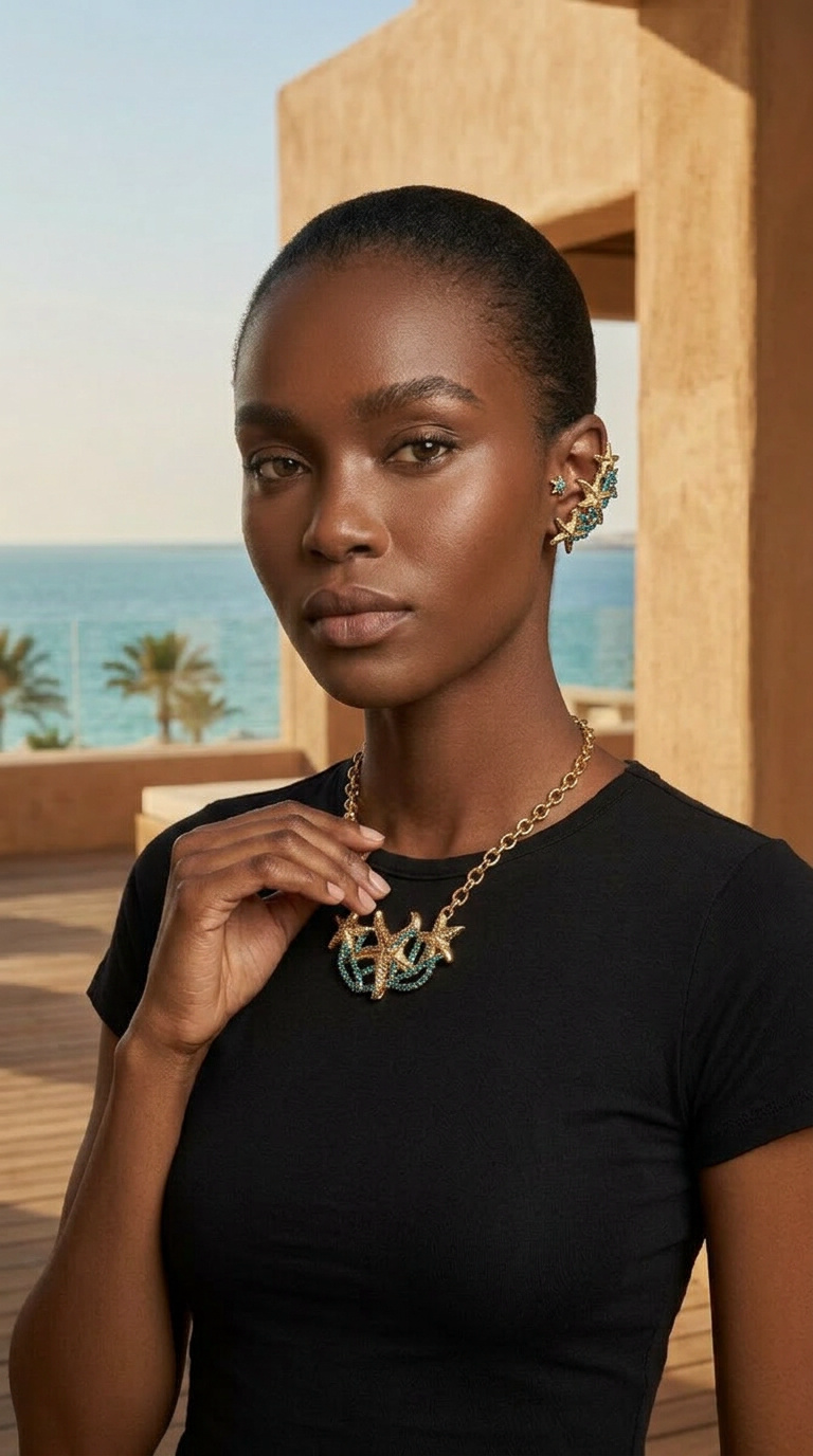 Completo earcuff e orecchino Stelle Marine