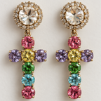 Parure orecchini e rosario Arcobaleno