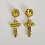 Orecchini croce Emanuela in Swarovski in 10 colori