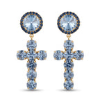 Orecchini croce Emanuela in Swarovski in 10 colori