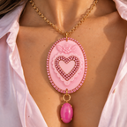 Cammeo Cuore sacro Rosa