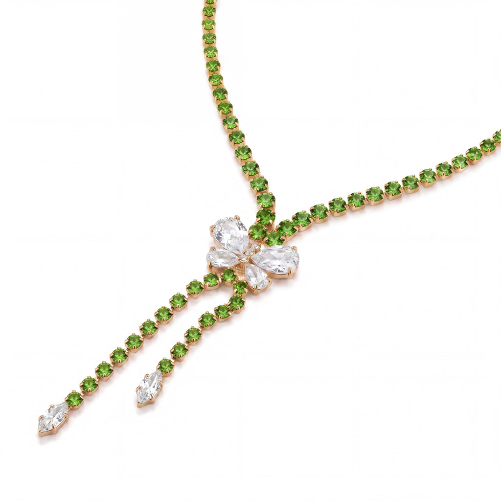 Collana Crisalide in Swarovski e zirconi