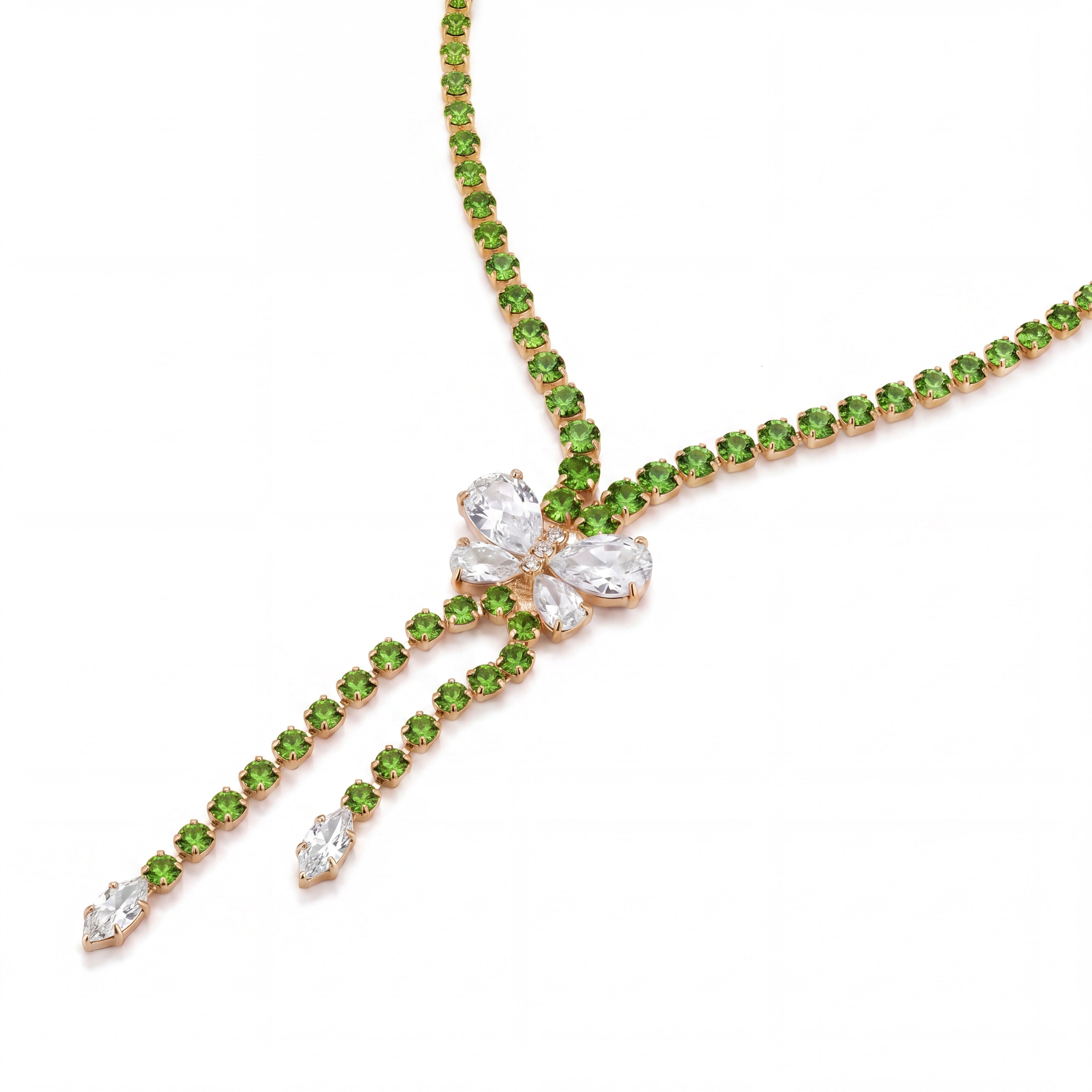 Collana Crisalide in Swarovski e zirconi