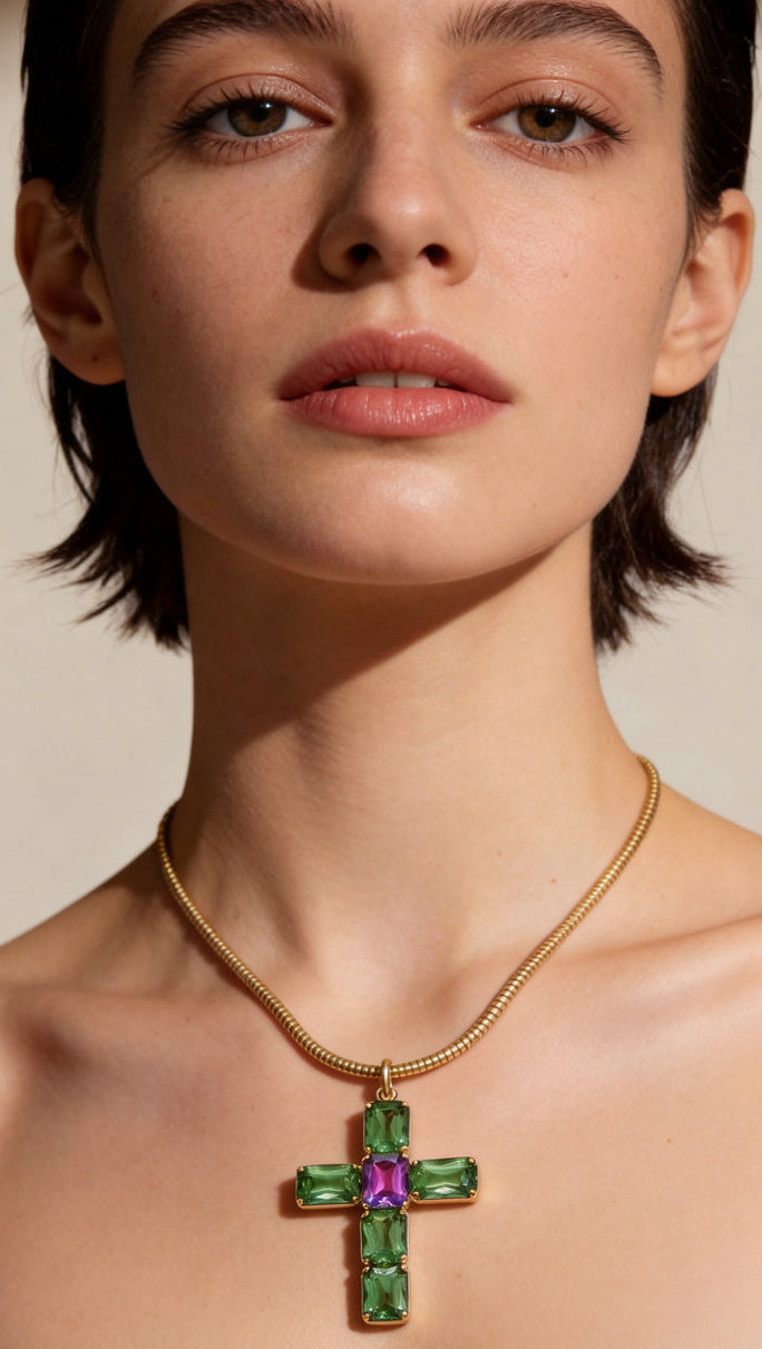 Collana croce Esmeralda