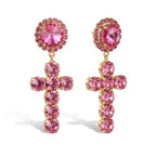 Orecchini croce Emanuela in Swarovski in 10 colori
