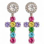 Parure orecchini e rosario Arcobaleno