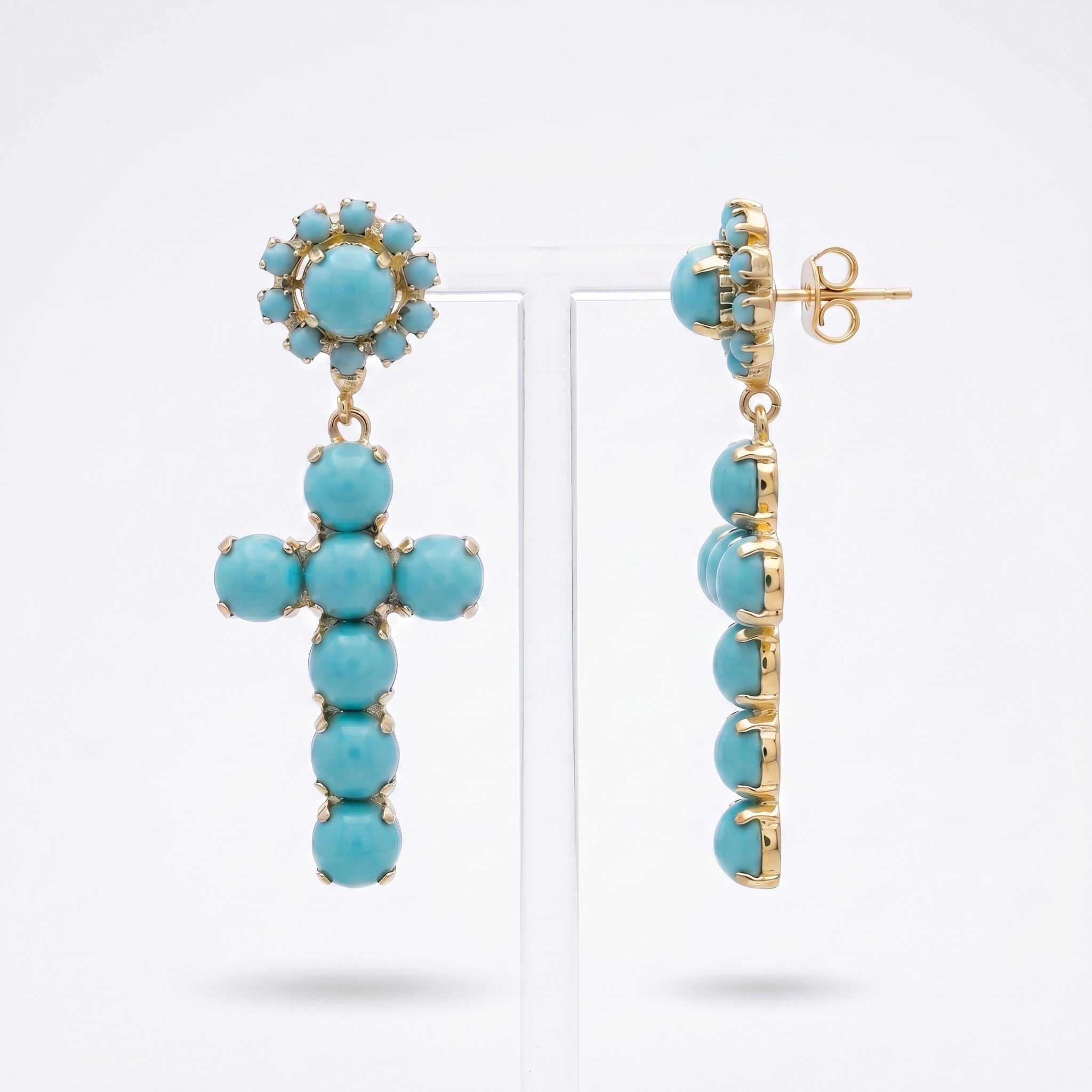Orecchini croce Emanuela in Swarovski in 10 colori