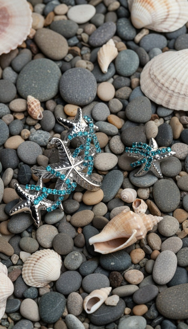 Completo earcuff e orecchino Stelle Marine