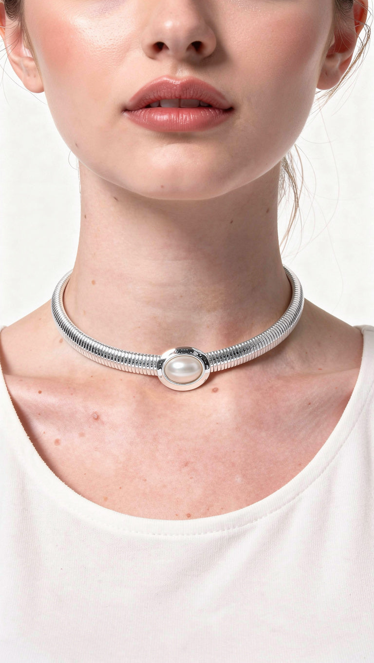 Choker Angelica oro/ argento