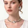 Set choker e orecchini Angelica oro/ argento