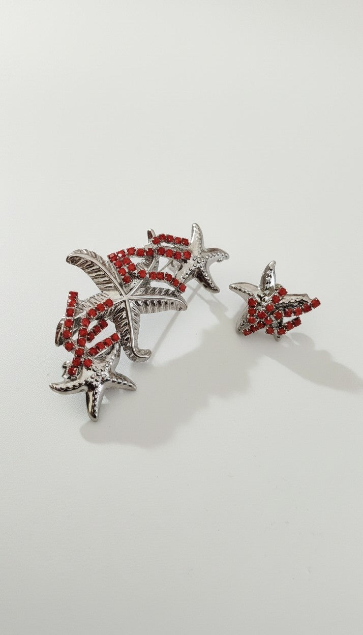 Completo earcuff e orecchino Stelle Marine