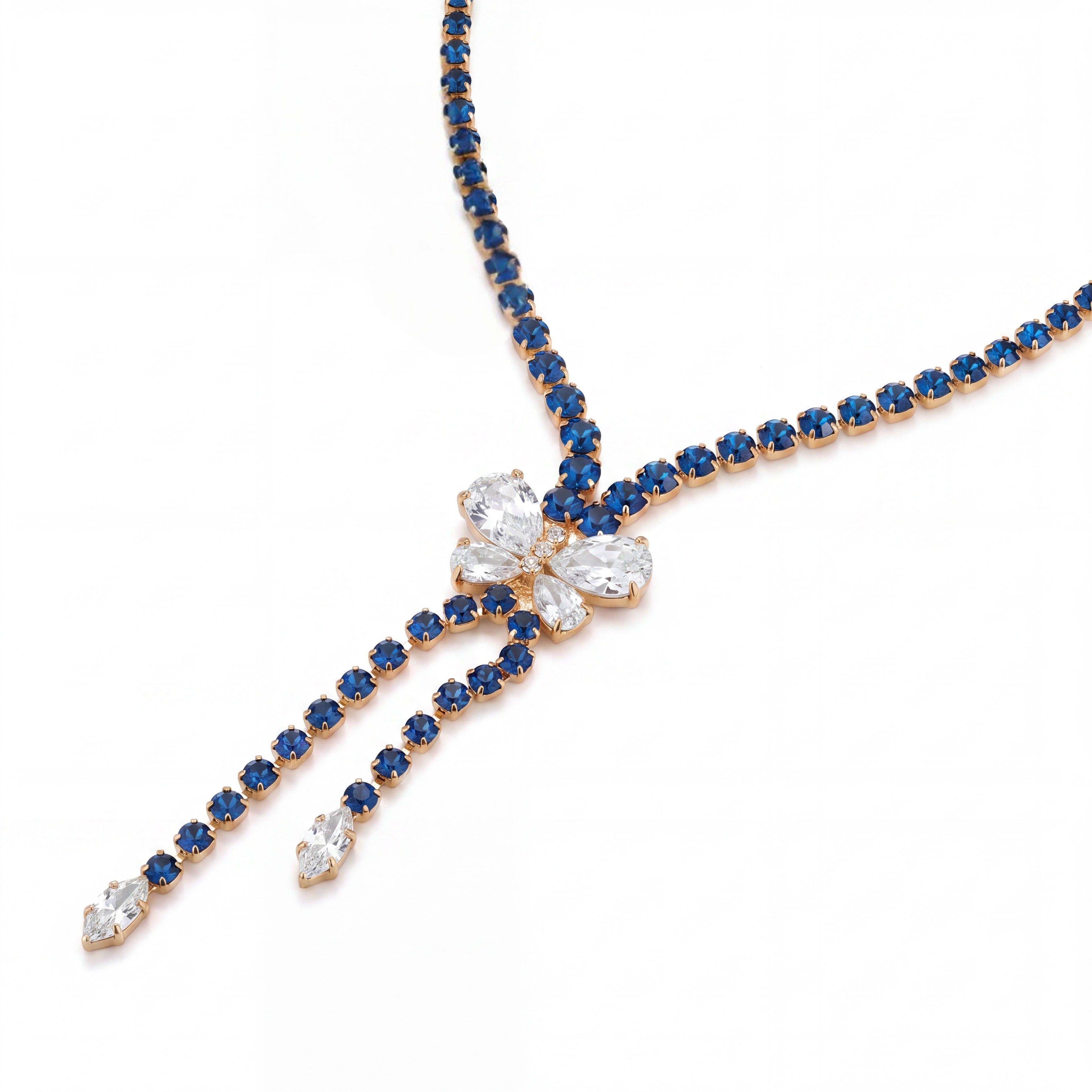 Collana Crisalide in Swarovski e zirconi