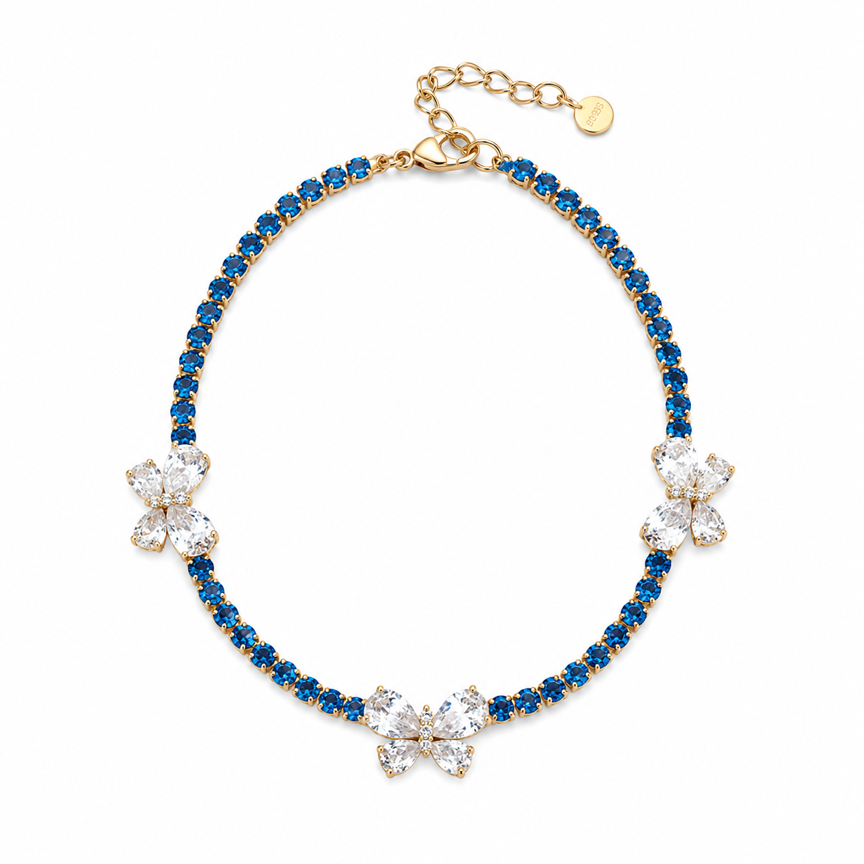 Choker farfalle in  e zirconi  Crisalide