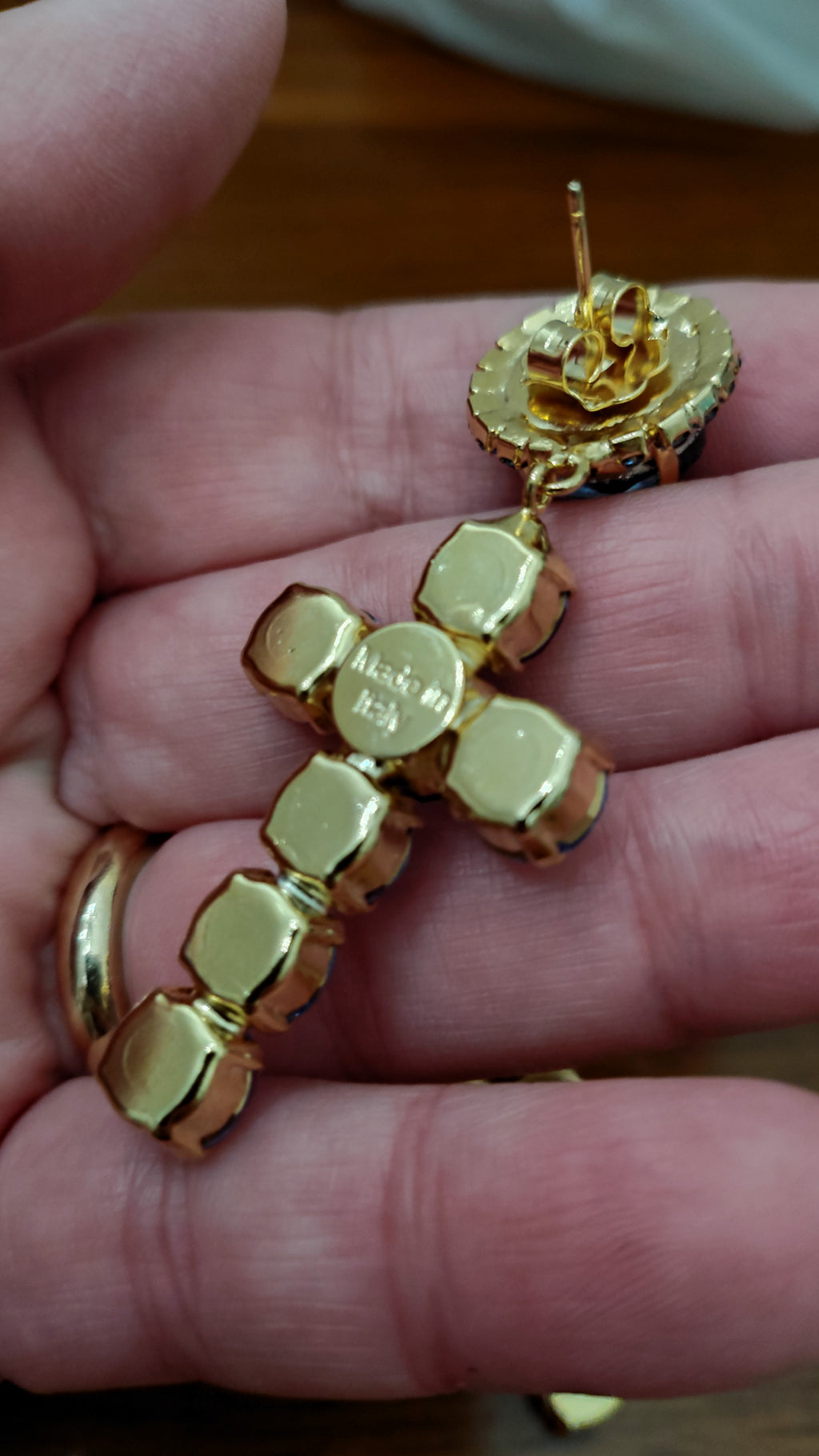 Orecchini croce in Swarovski