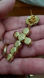 Orecchini croce in Swarovski