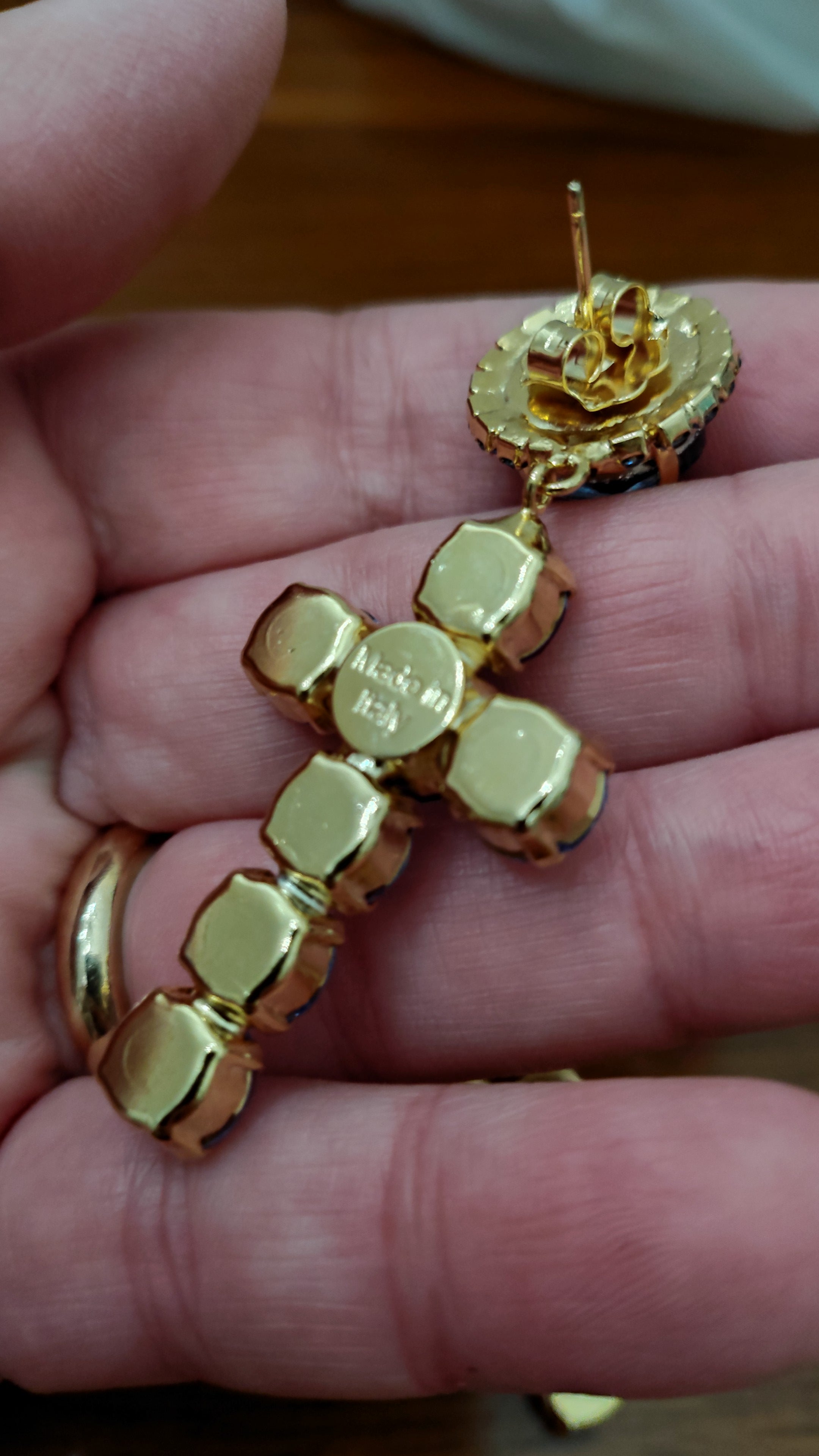 Orecchini croce in Swarovski