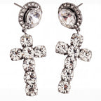 Orecchini croce Emanuela in Swarovski in 10 colori