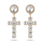 Orecchini croce Emanuela in Swarovski in 10 colori