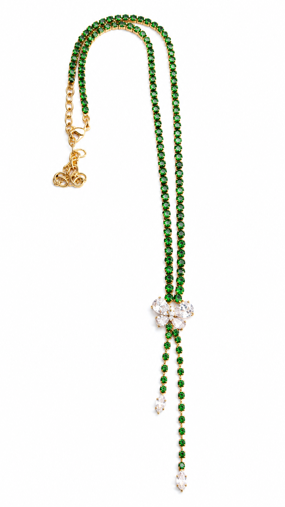 Collana Crisalide in Swarovski e zirconi