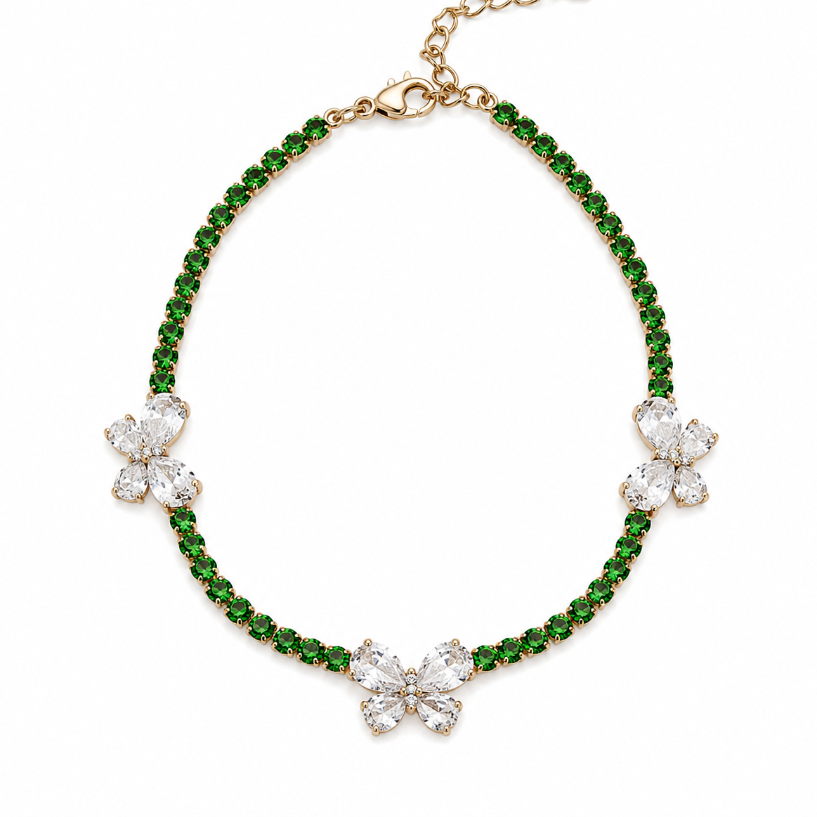 Choker farfalle in  e zirconi  Crisalide
