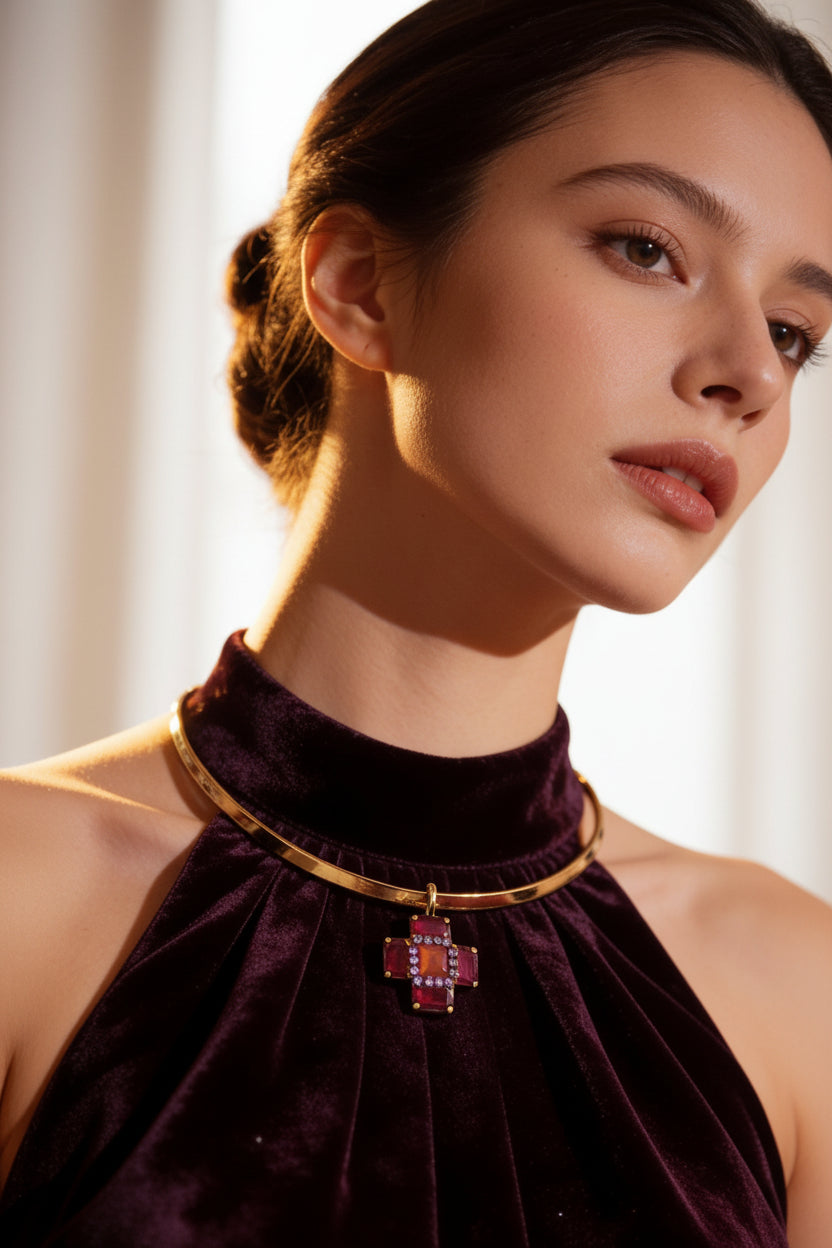 Choker con croce Lilian