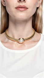 Set choker e orecchini Angelica oro/ argento