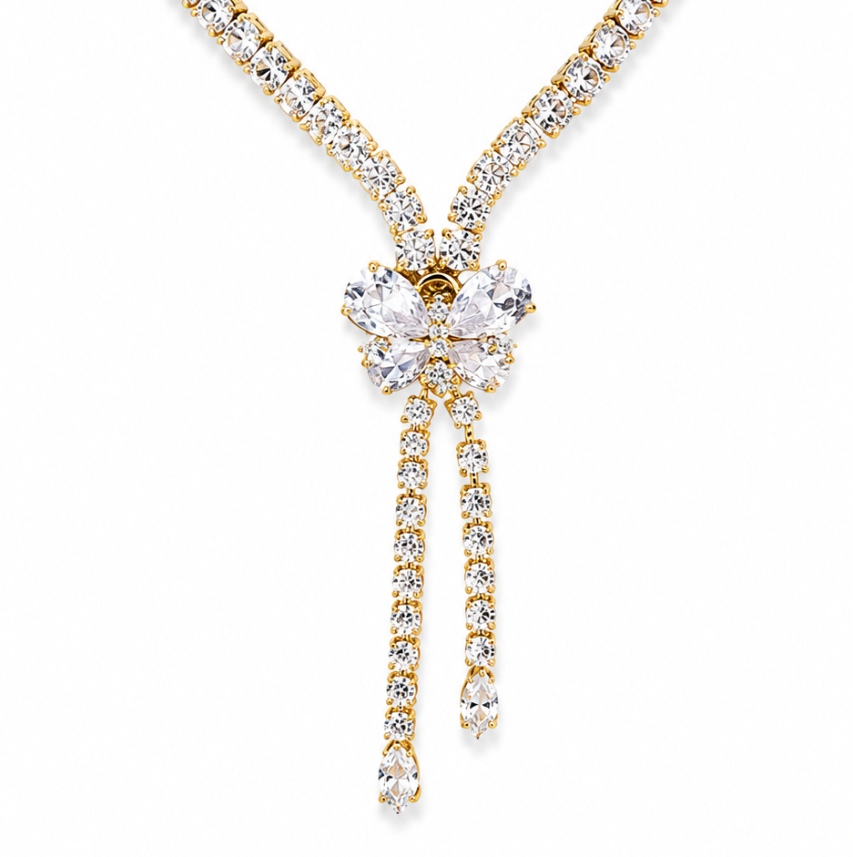 Collana Crisalide in Swarovski e zirconi