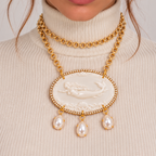 Cammeo Parthenope Bianco con gocce di perle