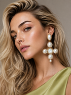 Orecchini Croce Perla