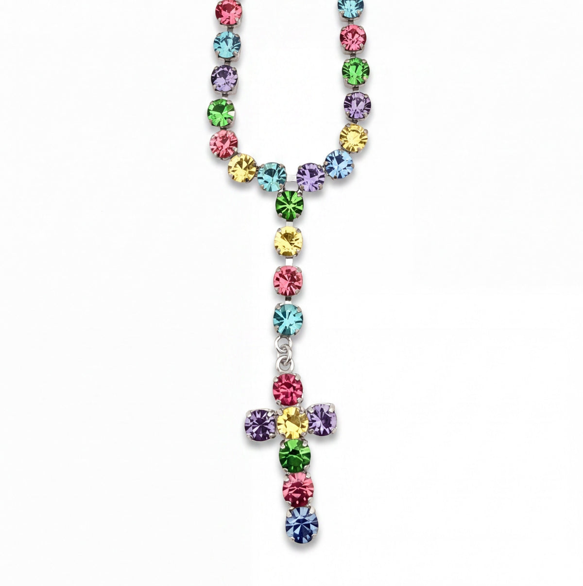 Parure orecchini e rosario Arcobaleno