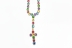 Parure orecchini e rosario Arcobaleno