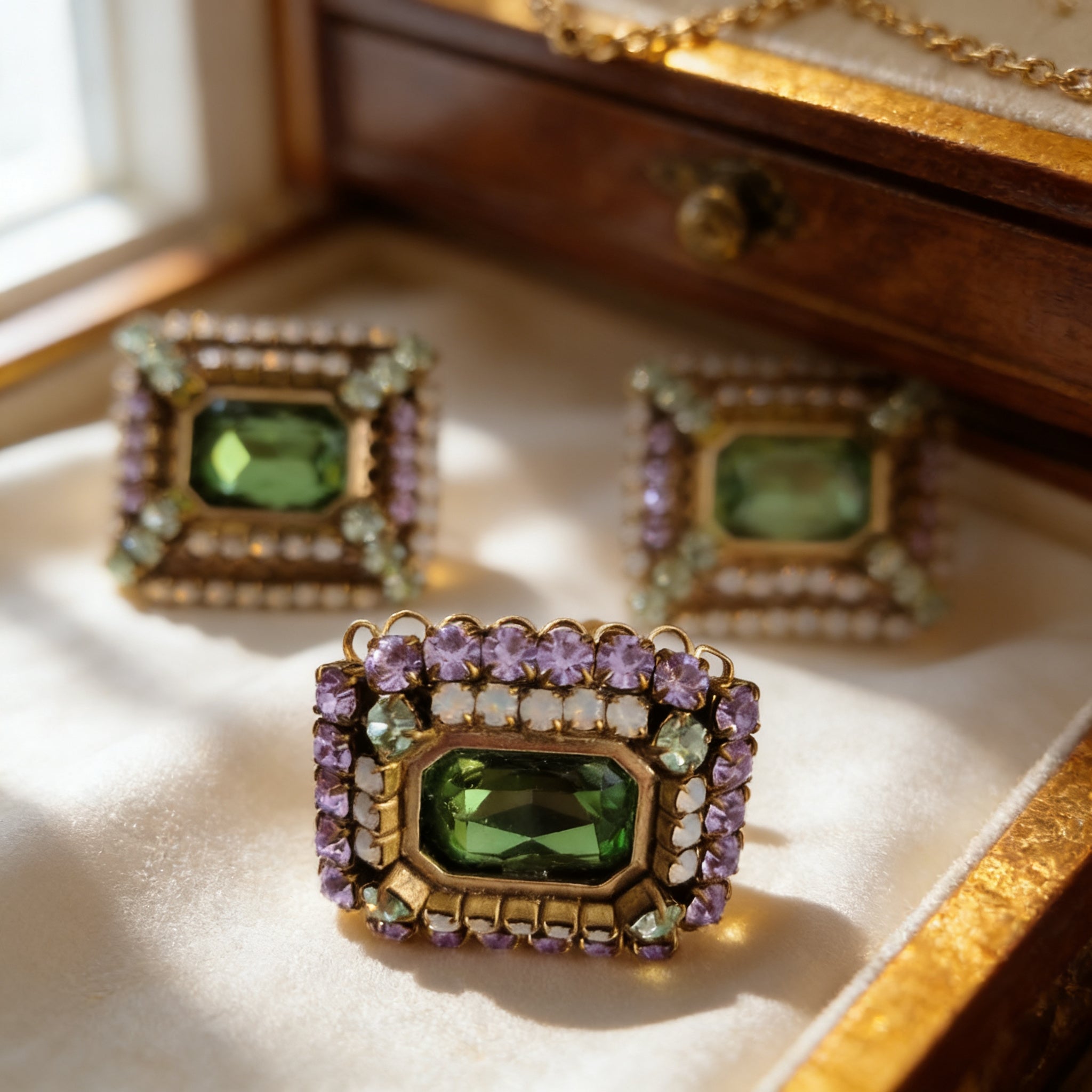 Parure anello e orecchini Bubbles