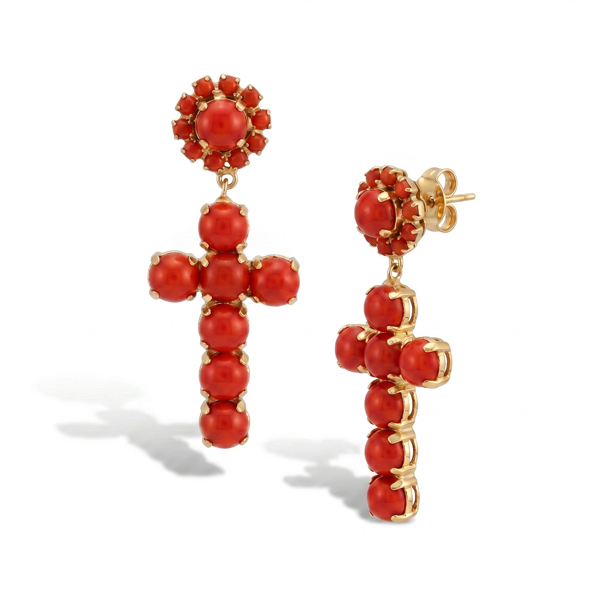 Orecchini croce Emanuela in Swarovski in 10 colori