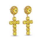 Orecchini croce Emanuela in Swarovski in 10 colori