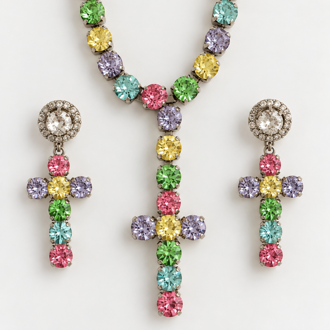 Orecchini croce Emanuela  in 10 colori